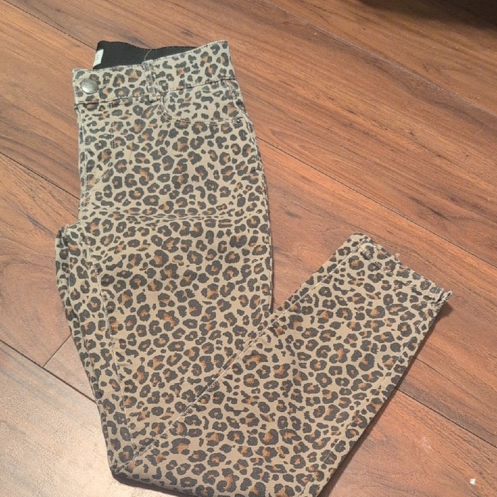 Knox Rose Leopard Print Skinny Jeans - Tan and Black